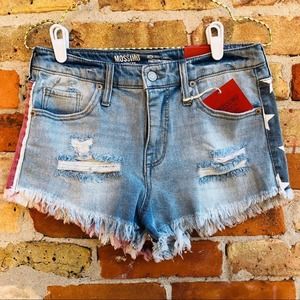 Distressed Shorts USA Flag